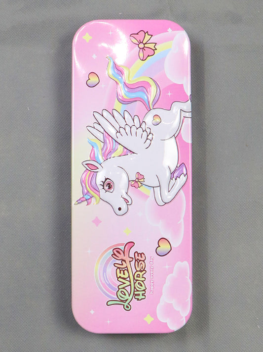Unicorn 3D Metal Pencil Box - Pink