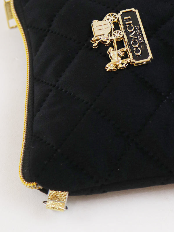 Stylish Velvet Handbag For Women's COACH Black 10