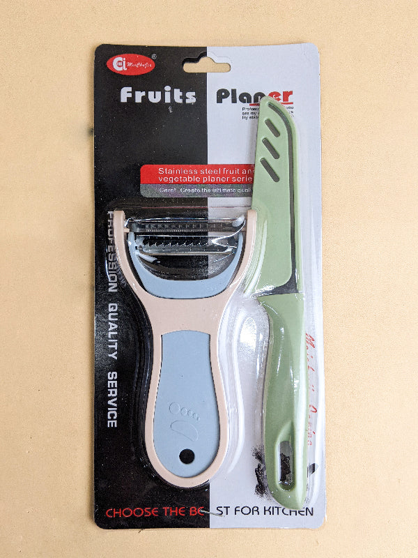 Multicolor Pack of 3 Knife and Peeler Set KIT-7