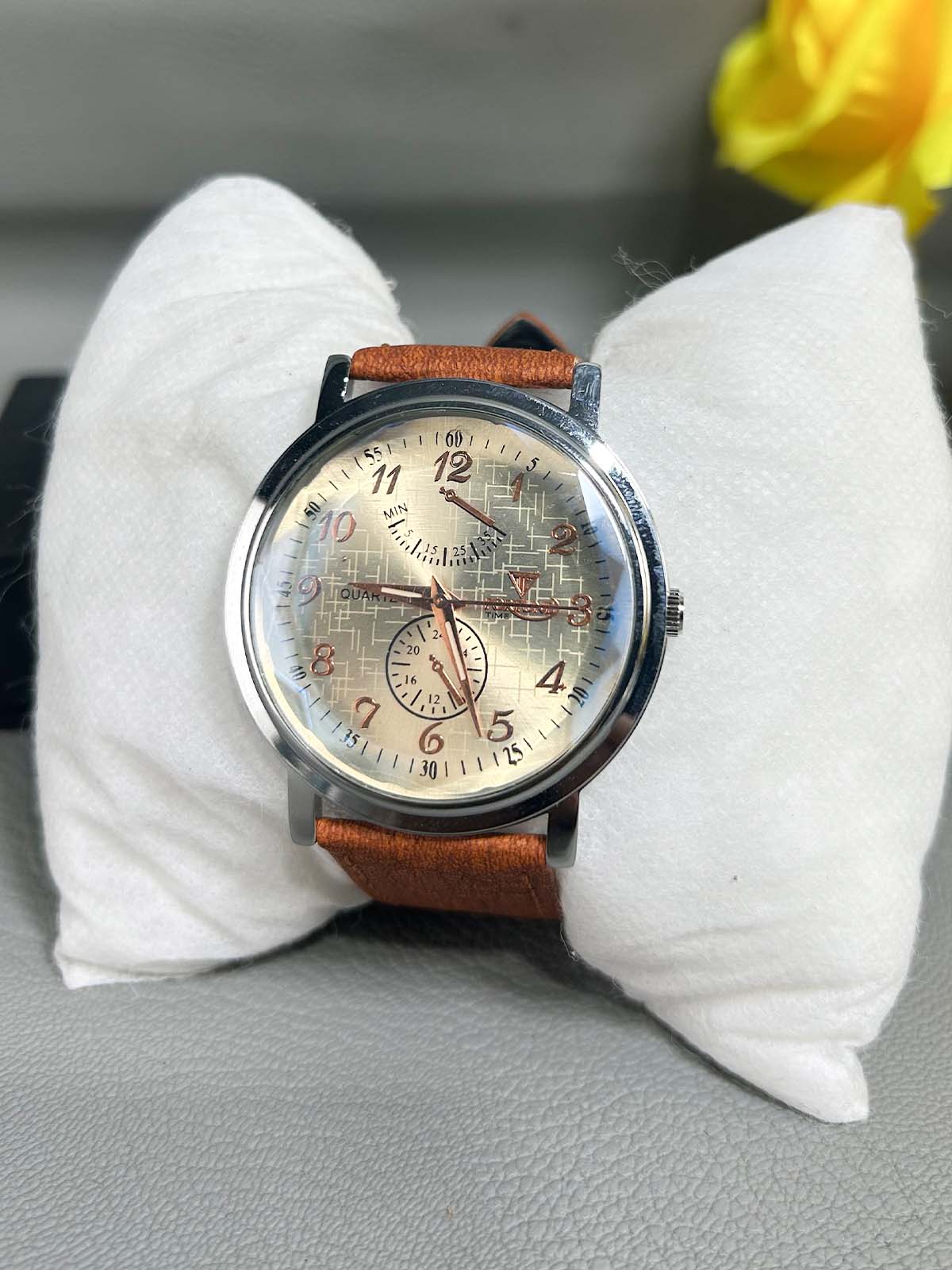 Brown Strap Watch For Men MW177