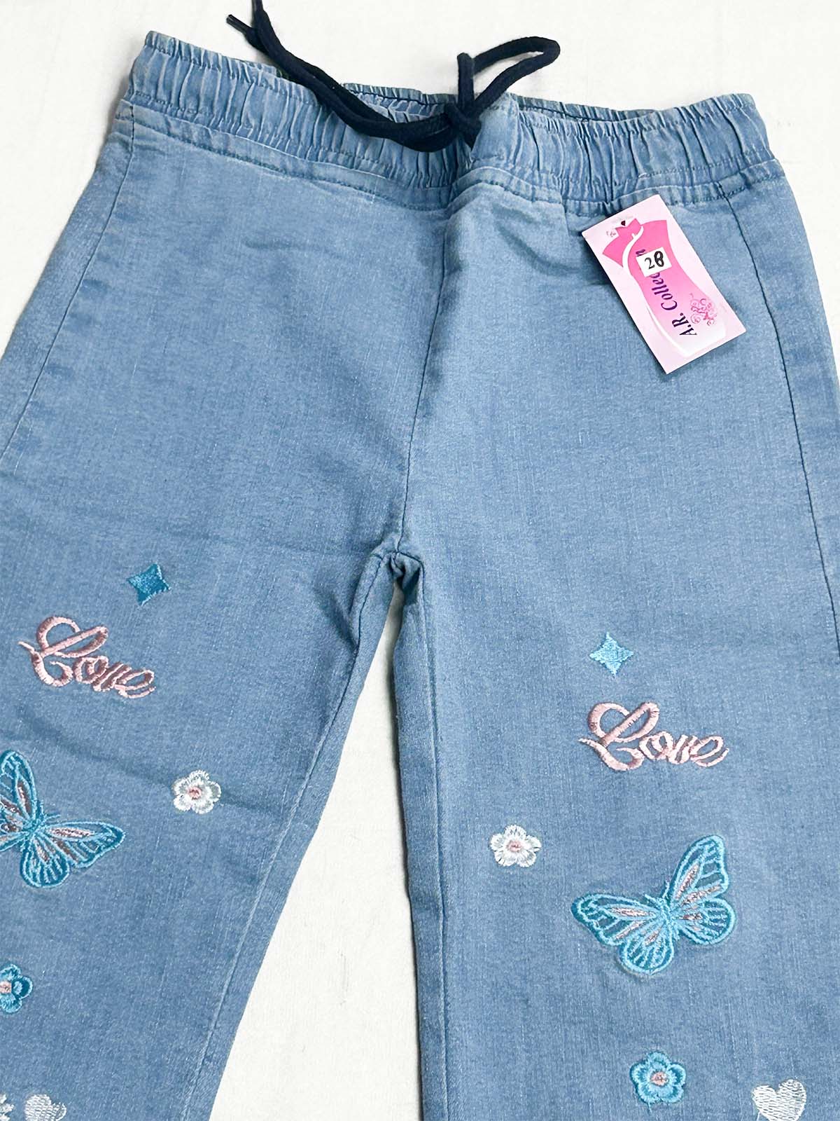 8Yrs - 14Yrs Light Blue Stretchable Denim Jeans For Girls AR GJ31