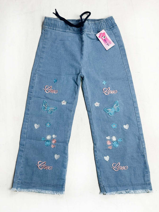 8Yrs - 14Yrs Light Blue Stretchable Denim Jeans For Girls AR GJ31