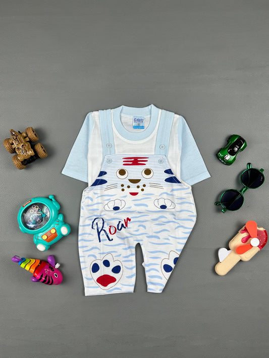 0Mth - 3Mth Light Blue Roar Romper For Newborn NBR39