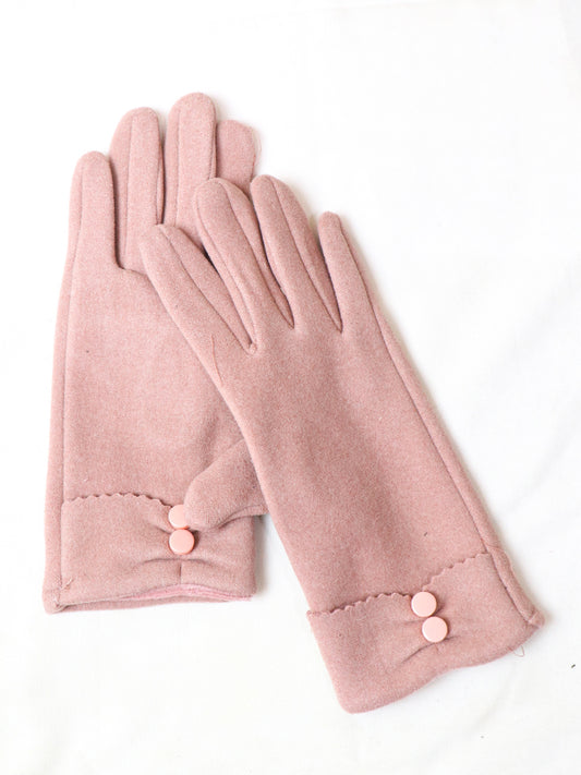 Light Peach Women's Winter Gloves / Girls Winter Gloves / Full Finger Gloves WG03