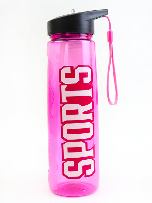 Transparent Reusable Water Bottle Sports - Pink