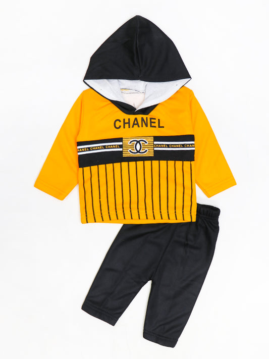 SF Hooded Newborn Baba Suit 3Mth - 9Mth Chanel Yellowish Orange