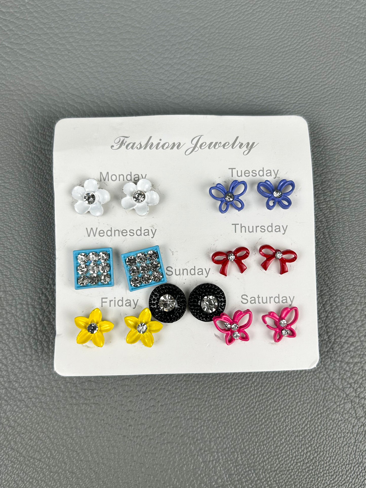 Pack of 7 Small Stud Earrings For Women/Girls WER14