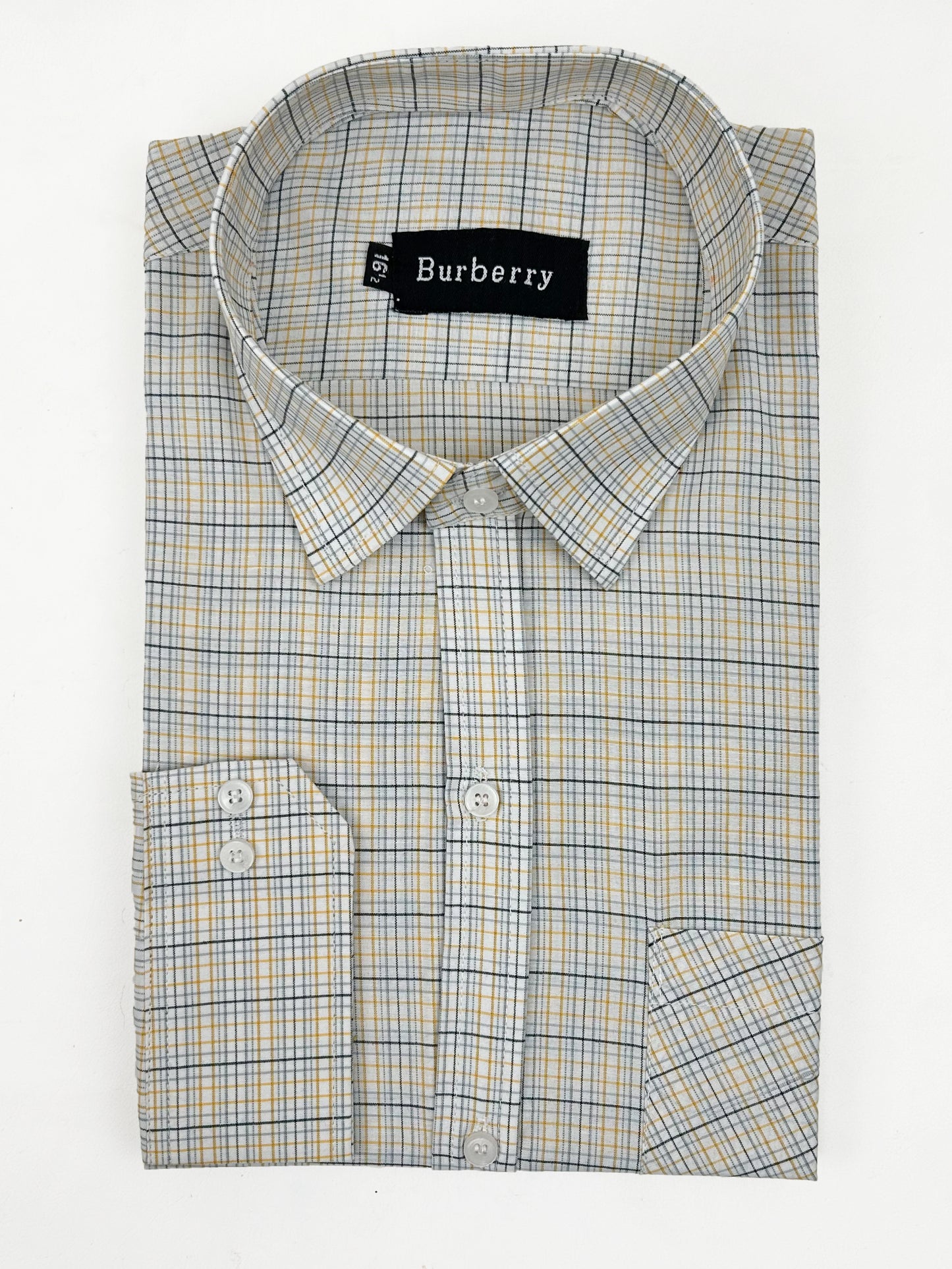 White Checks Formal Dress Shirt For Men AZ MFS219