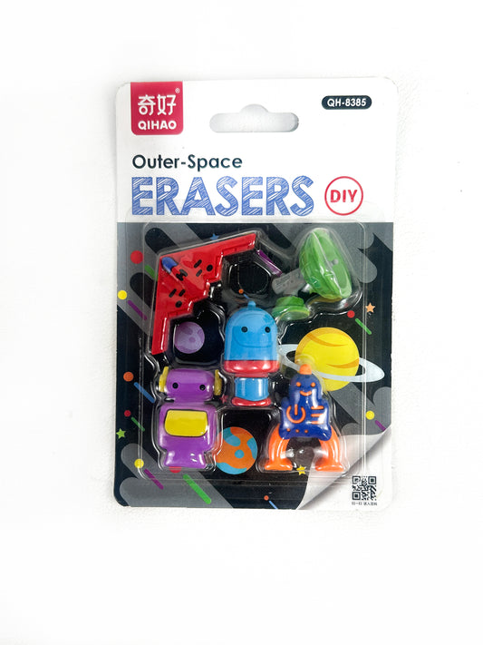 Pack of 5 Out Space Erasers For Kids STA65