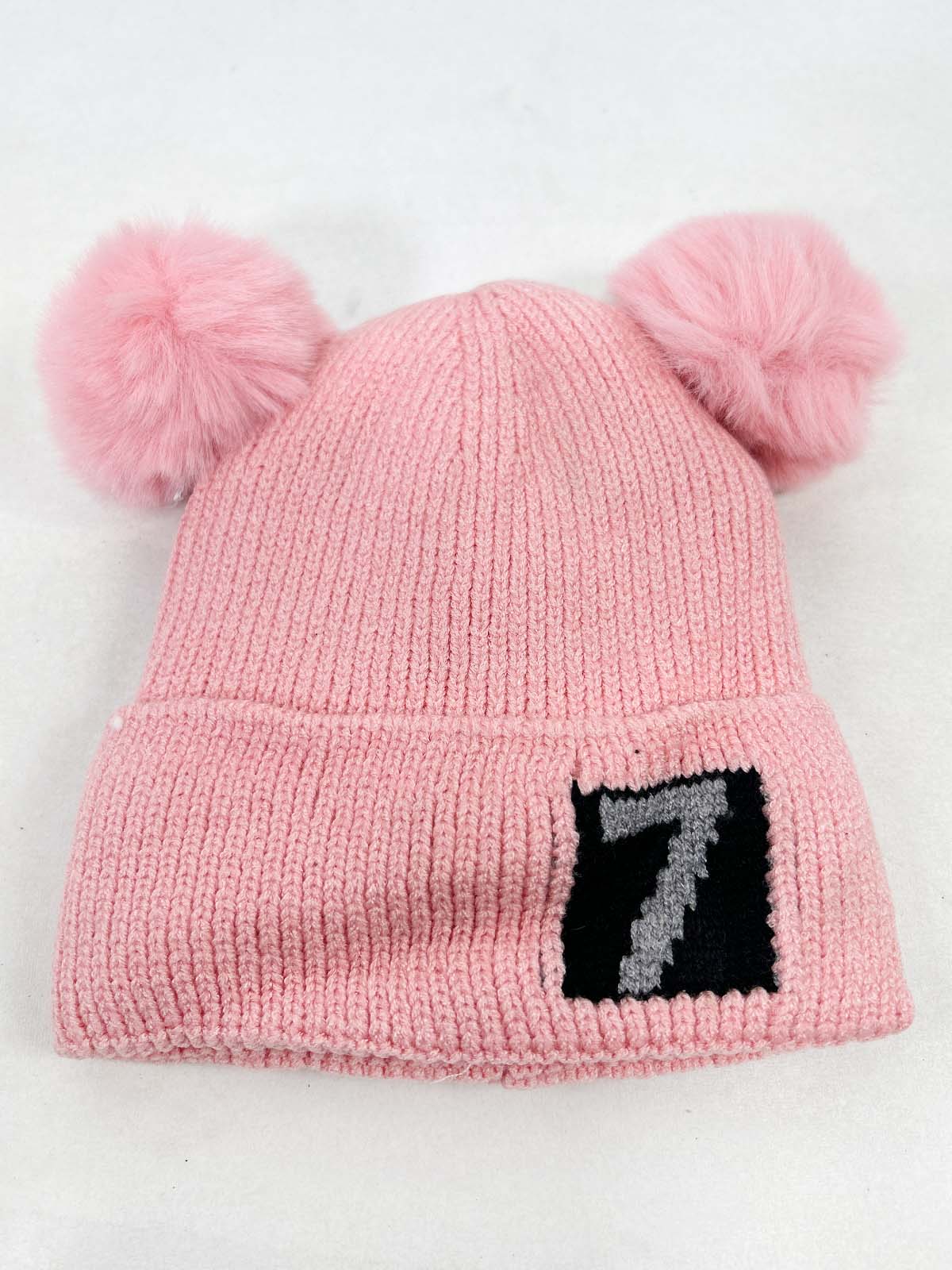 7 Pink Beanie Winter Cap For Kids BWC51