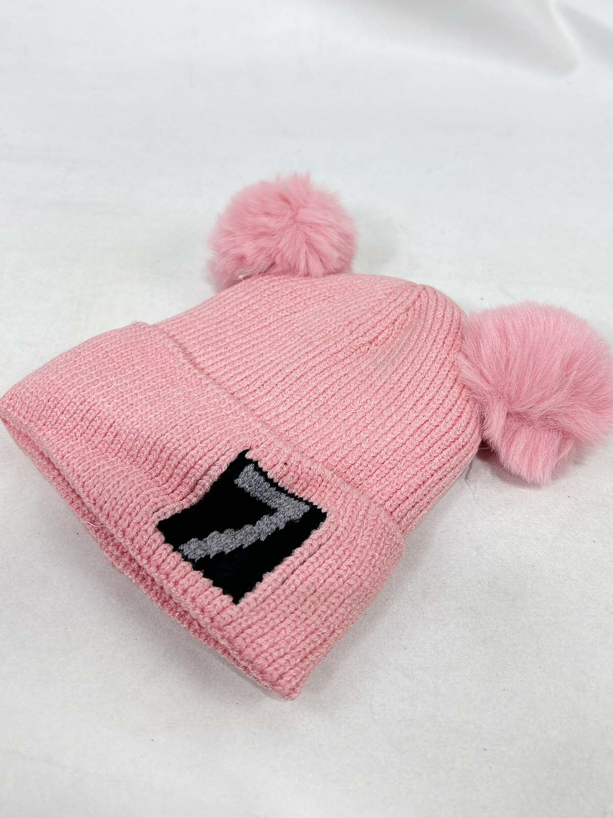 7 Pink Beanie Winter Cap For Kids BWC51