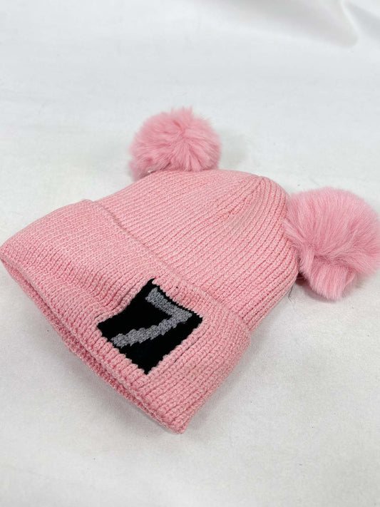 7 Pink Beanie Winter Cap For Kids BWC51