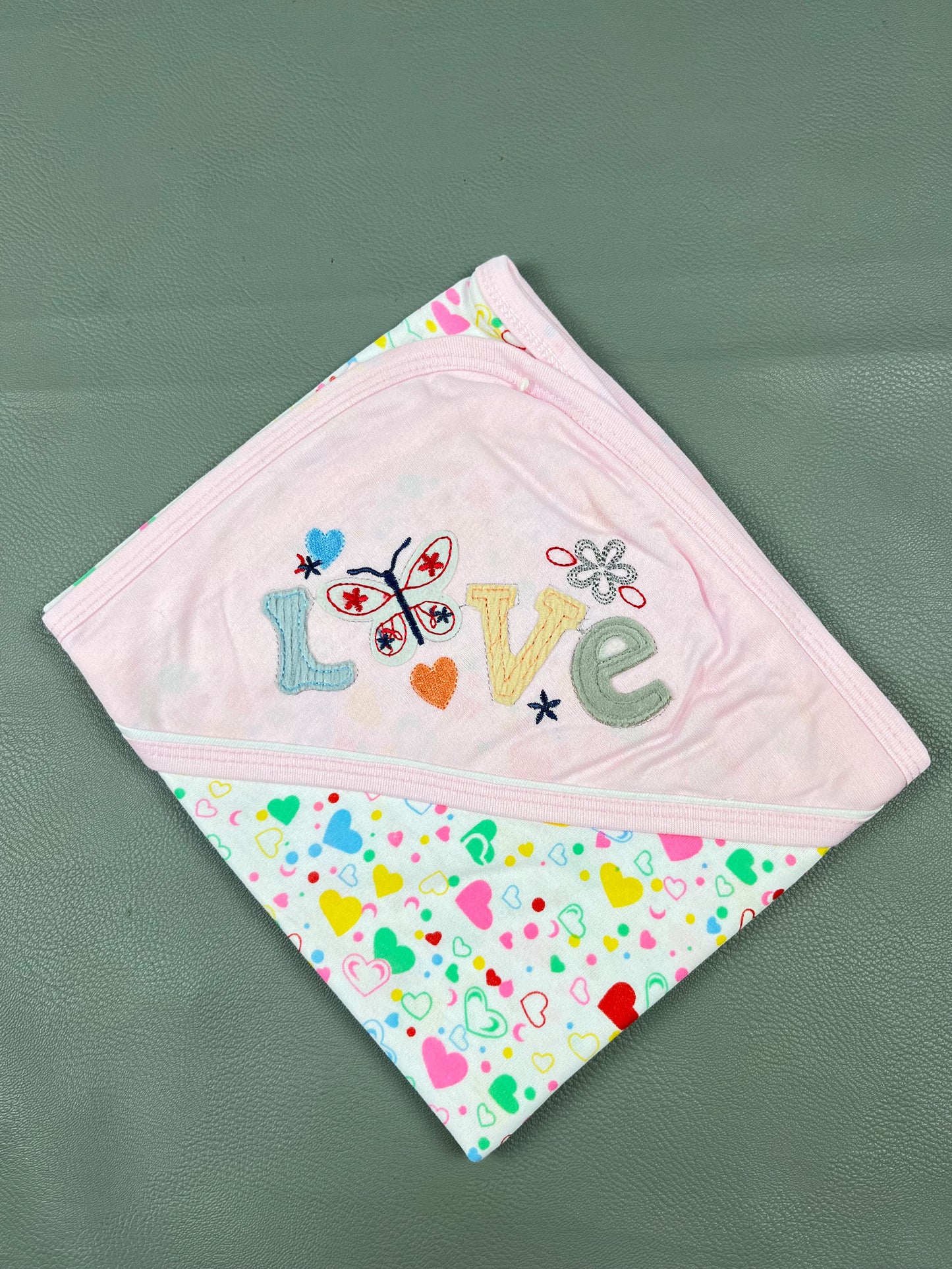 Light Pink Love Wrapping Sheet For Newborn NWS22