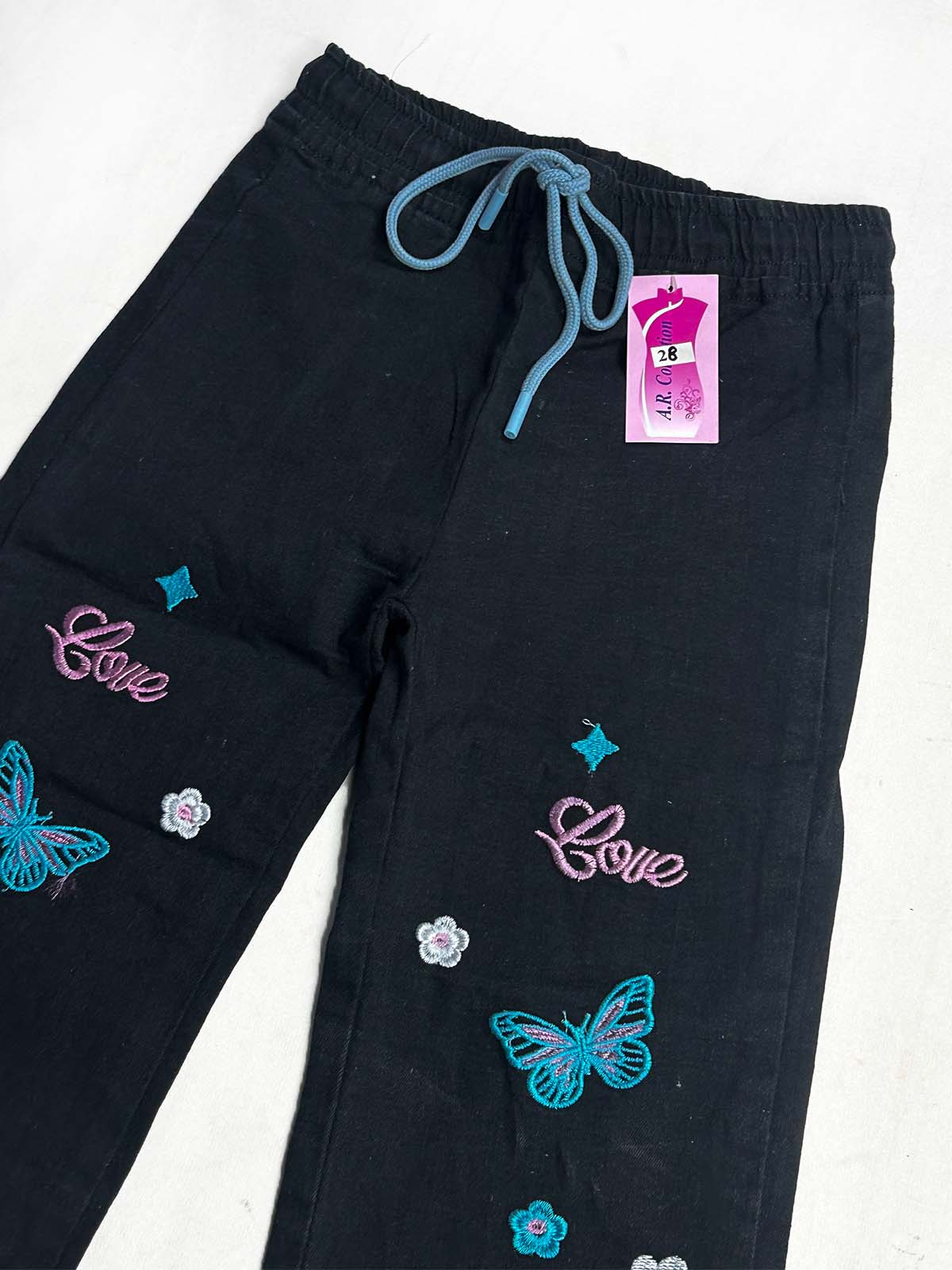 8Yrs - 14Yrs Black Stretchable Denim Jeans For Girls AR GJ32
