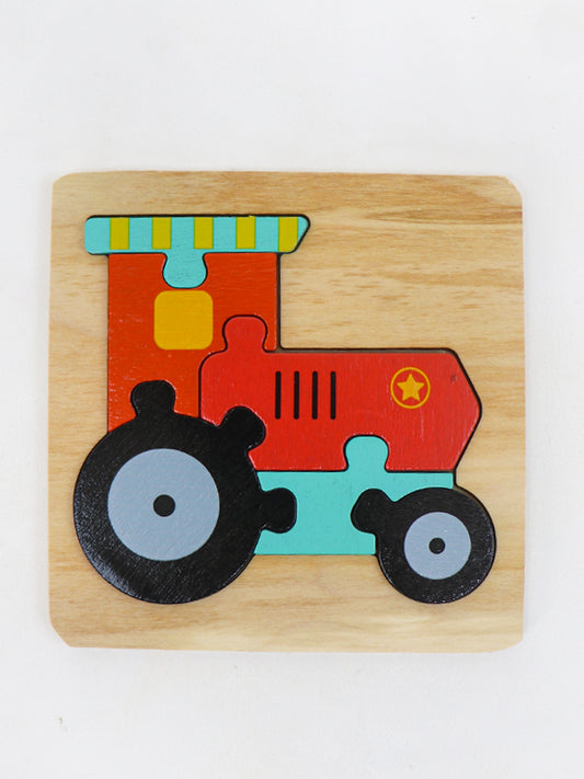 Wooden Tractor Decorative Art Jigsaw Puzzle for Kids