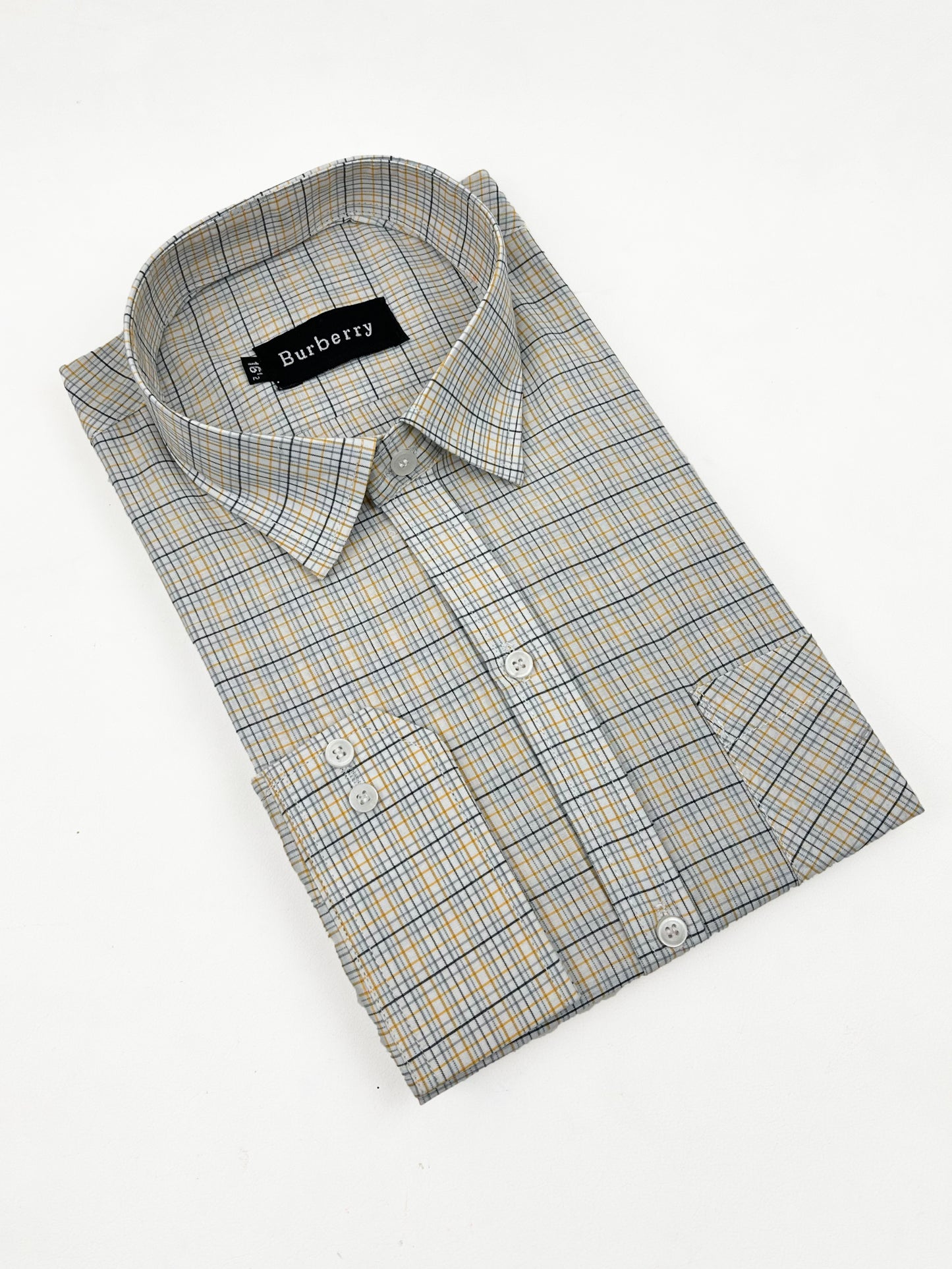 White Checks Formal Dress Shirt For Men AZ MFS219