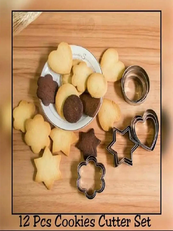 12 Pcs Stainless Steel Cookie Cutter Set
