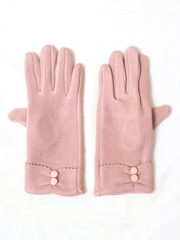 Light Peach Women's Winter Gloves / Girls Winter Gloves / Full Finger Gloves WG03