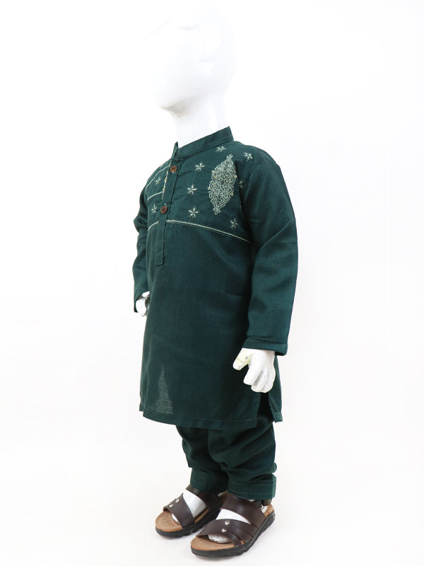 BKS24 IQ Boys Shalwar Kameez Suit 2Yrs - 14Yrs Dark Green