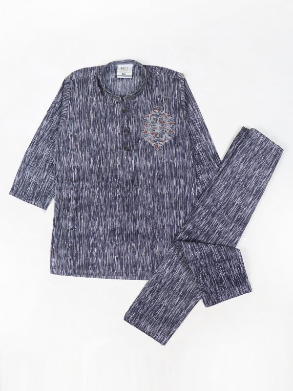 BKS06 AM Kurta Pajama Suit 2Yrs - 14Yrs Slate Grey