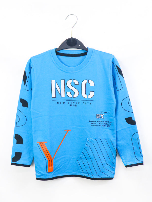 ATT Boys T-Shirt 5Yrs - 10 Yrs NSC Blue