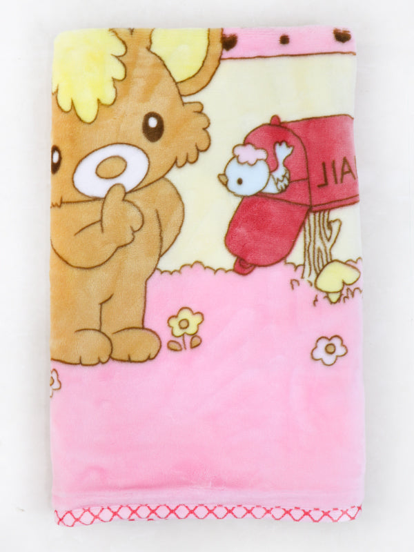 NBHB06 BB Newborn Hooded Blanket Bear Pink