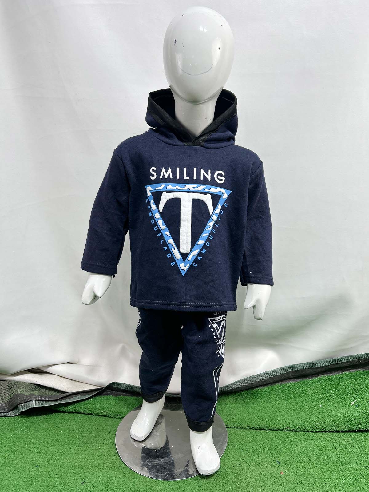 2Yr - 5Yrs Fleece T Navy Blue Suit For Kids SH BS558