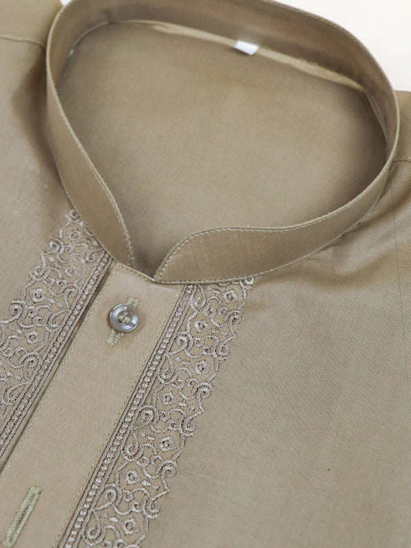 Light Brown 100% Cotton Kurta for Men M.A MK03