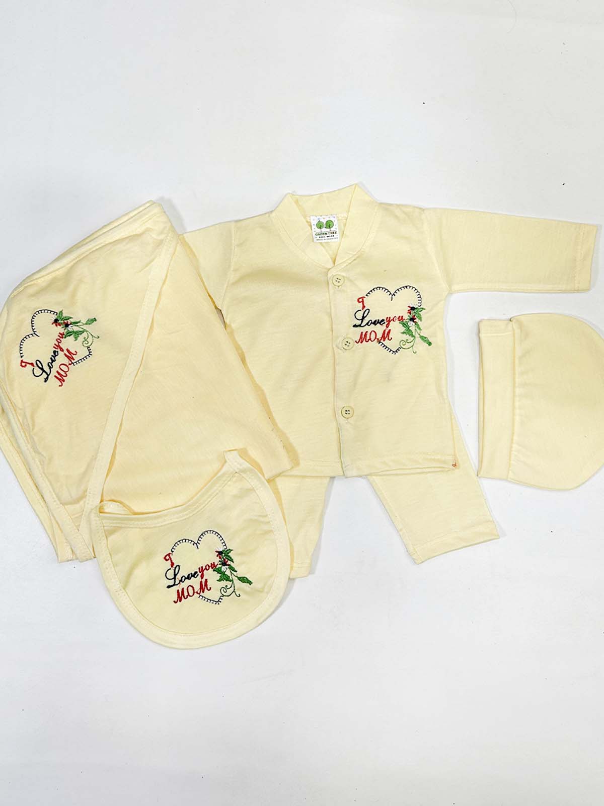 0Mth - 3Mth Yellow 5Pcs Gift Set For Newborn HG NBGS259
