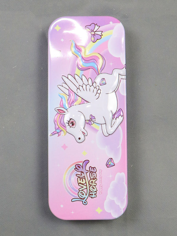 Unicorn 3D Metal Pencil Box - Purple
