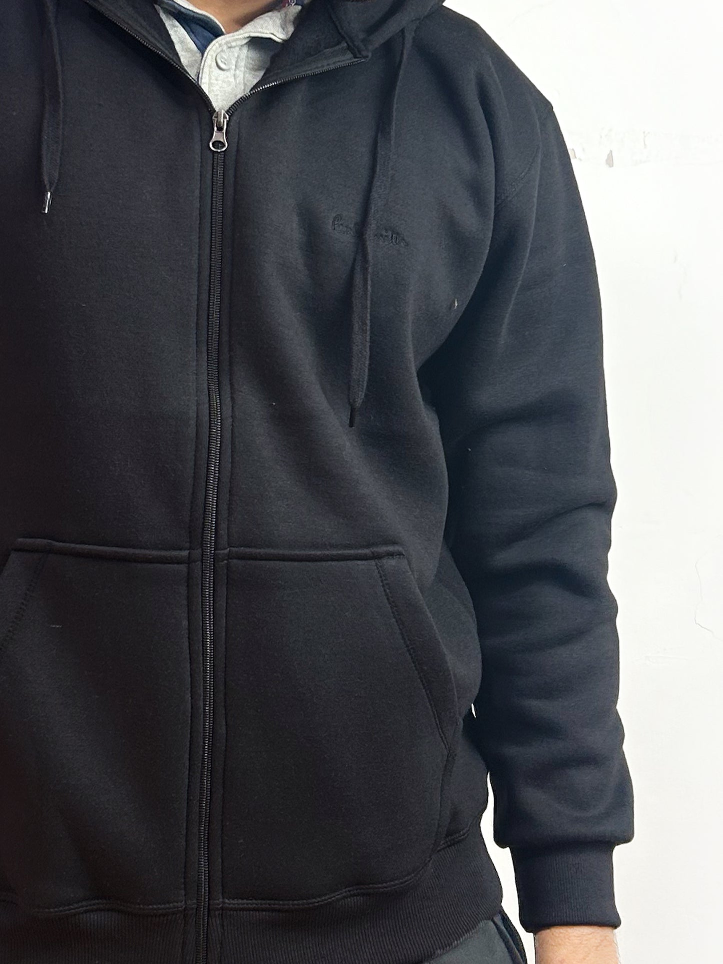 Black Zipper Hoodie For Men MG MH25