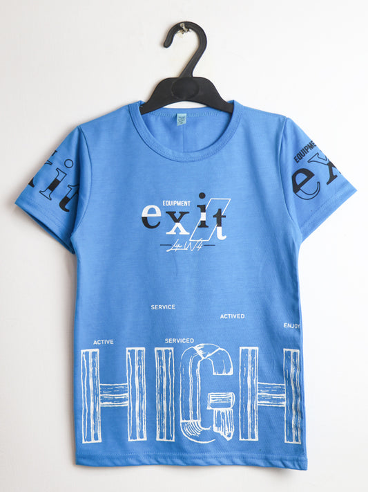 ATT Boys T-Shirt 5 Yrs - 10 Yrs Exit Blue