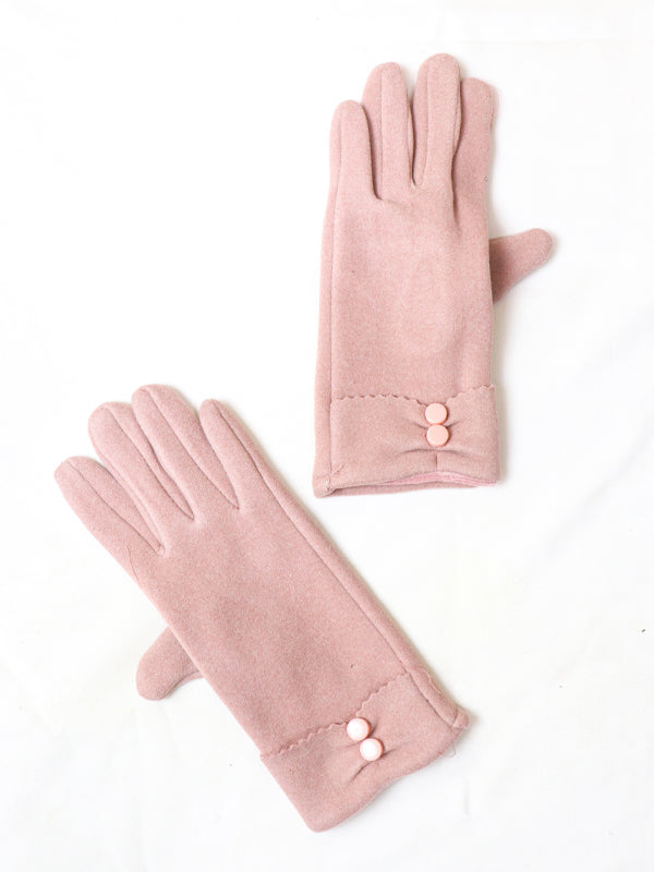 Light Peach Women's Winter Gloves / Girls Winter Gloves / Full Finger Gloves WG03