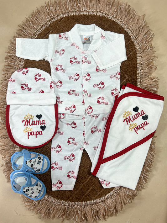 0Mth - 3Mth Papa 5Pcs Gift Set For Newborn HG NBGS230