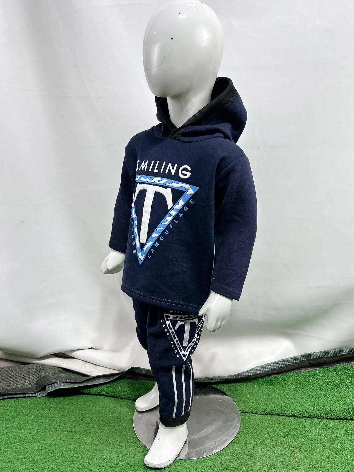 2Yr - 5Yrs Fleece T Navy Blue Suit For Kids SH BS558