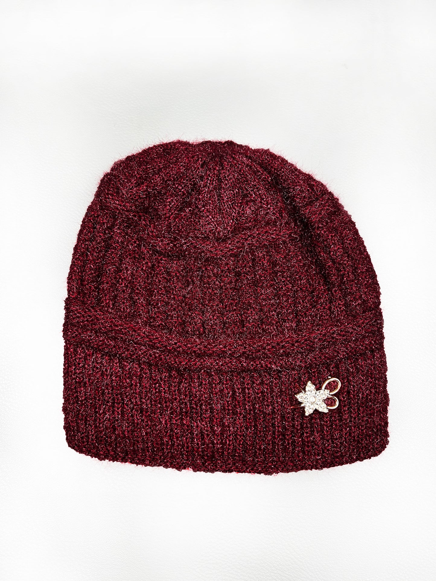 Maroon Beanie Winter Cap For Women's/Girls WWC12