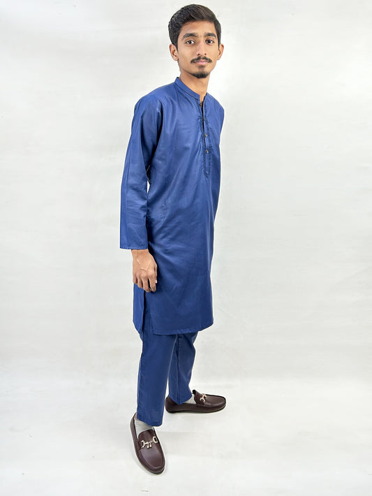15Yrs - 17Yrs Dark Blue Kurta Pajama Suit For Boys AM BKS93