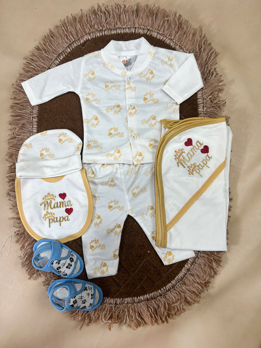 0Mth - 3Mth Papa 5Pcs Gift Set For Newborn HG NBGS231