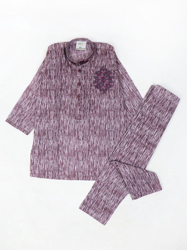 BKS06 AM Kurta Pajama Suit 2Yrs - 14Yrs Purple