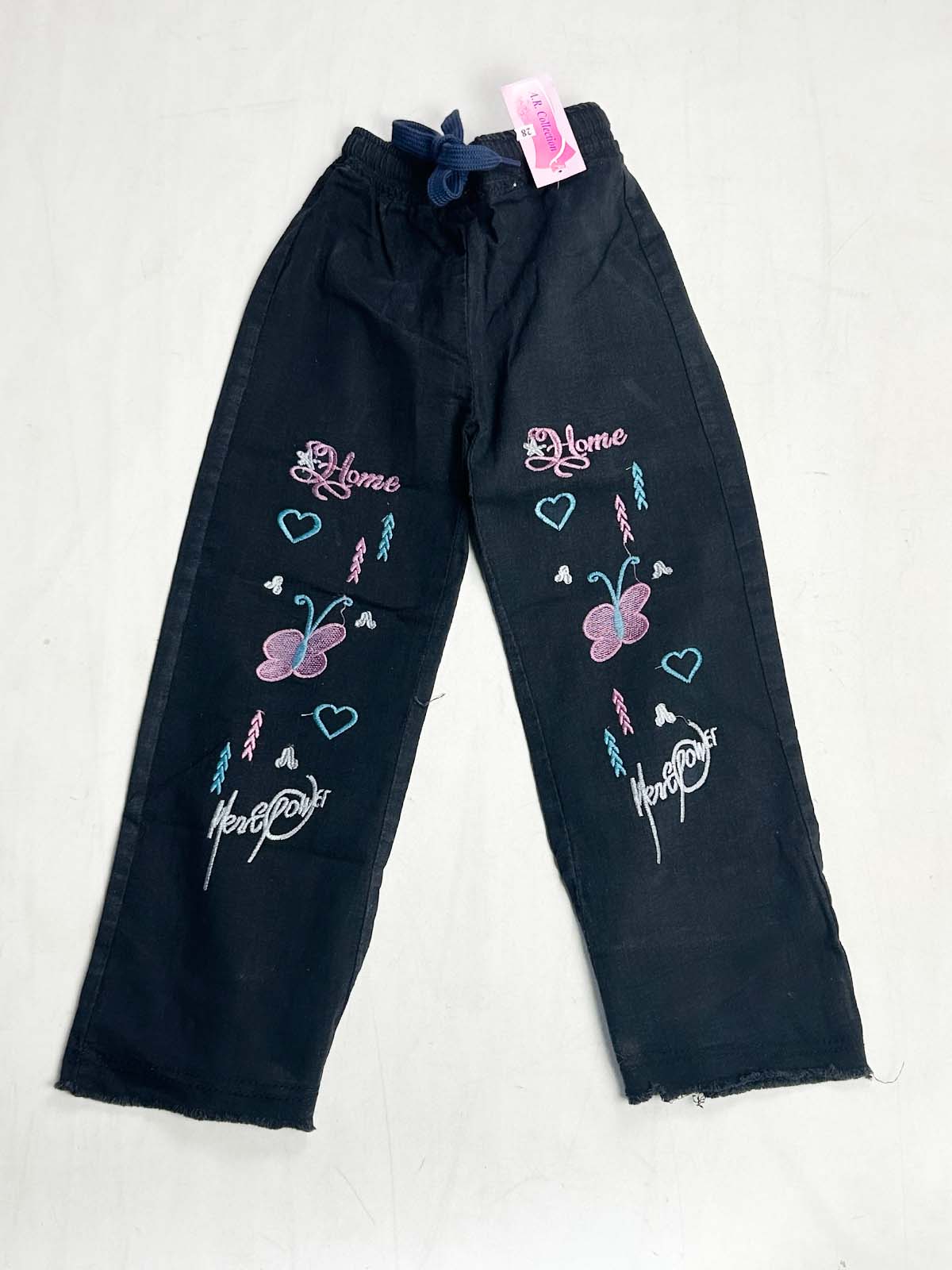 8Yrs - 14Yrs Black Stretchable Denim Jeans For Girls AR GJ35