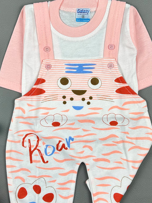 0Mth - 3Mth Light Pink Roar Romper For Newborn NBR40