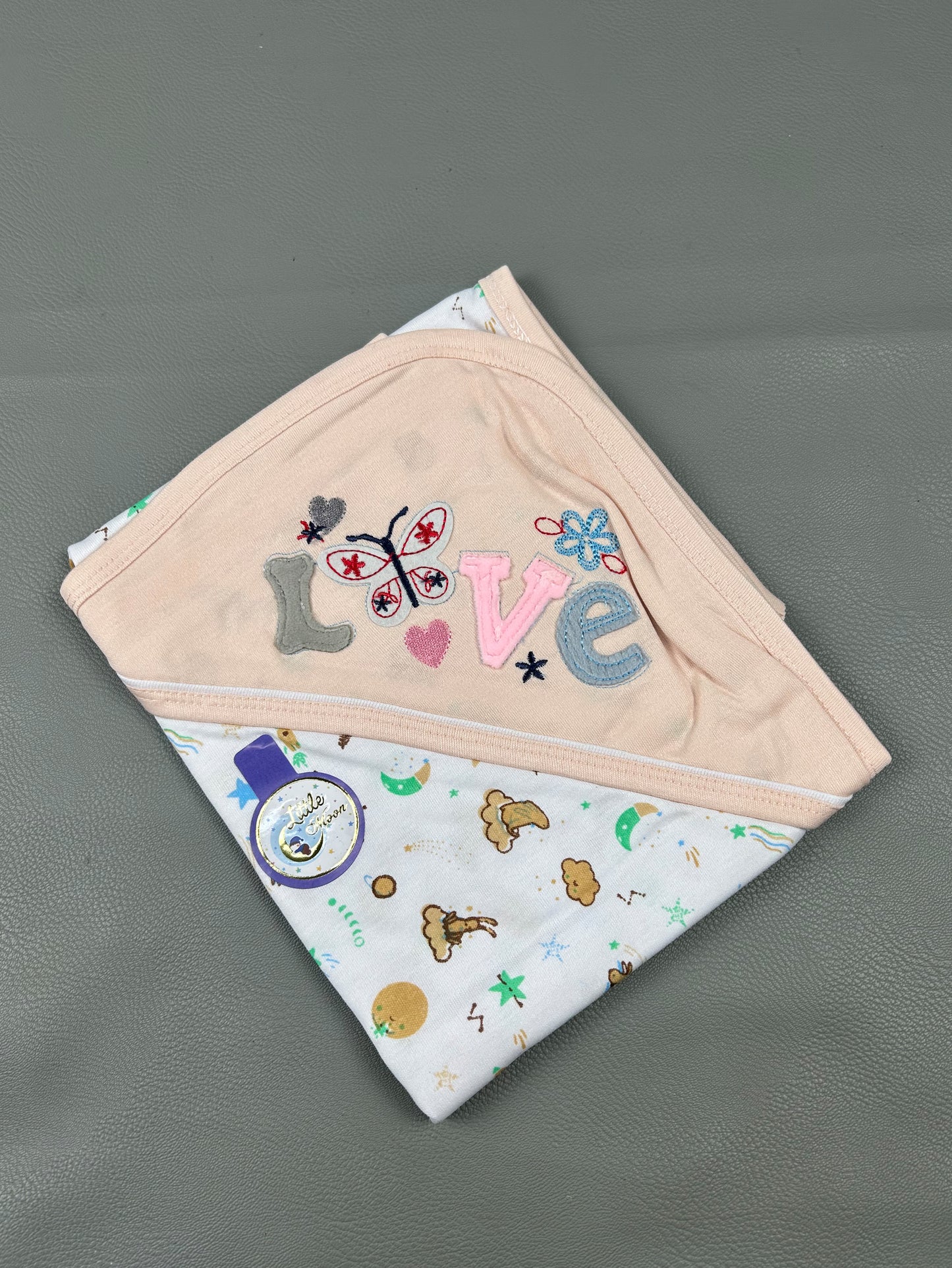 Light Peach Love Wrapping Sheet For Newborn NWS23