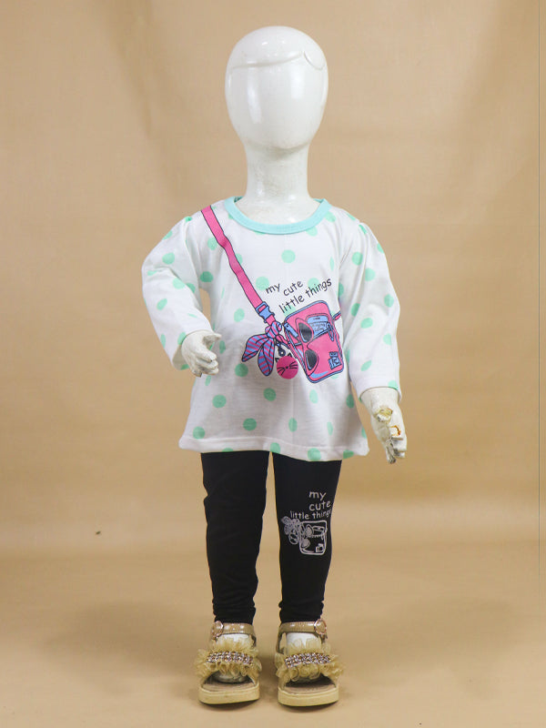 1Yr - 4Yrs Cute Ferozi Suit For Girls RG GS44