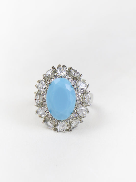 WFR01 Fancy Finger Rings For Women D-03 Turquoise Stone