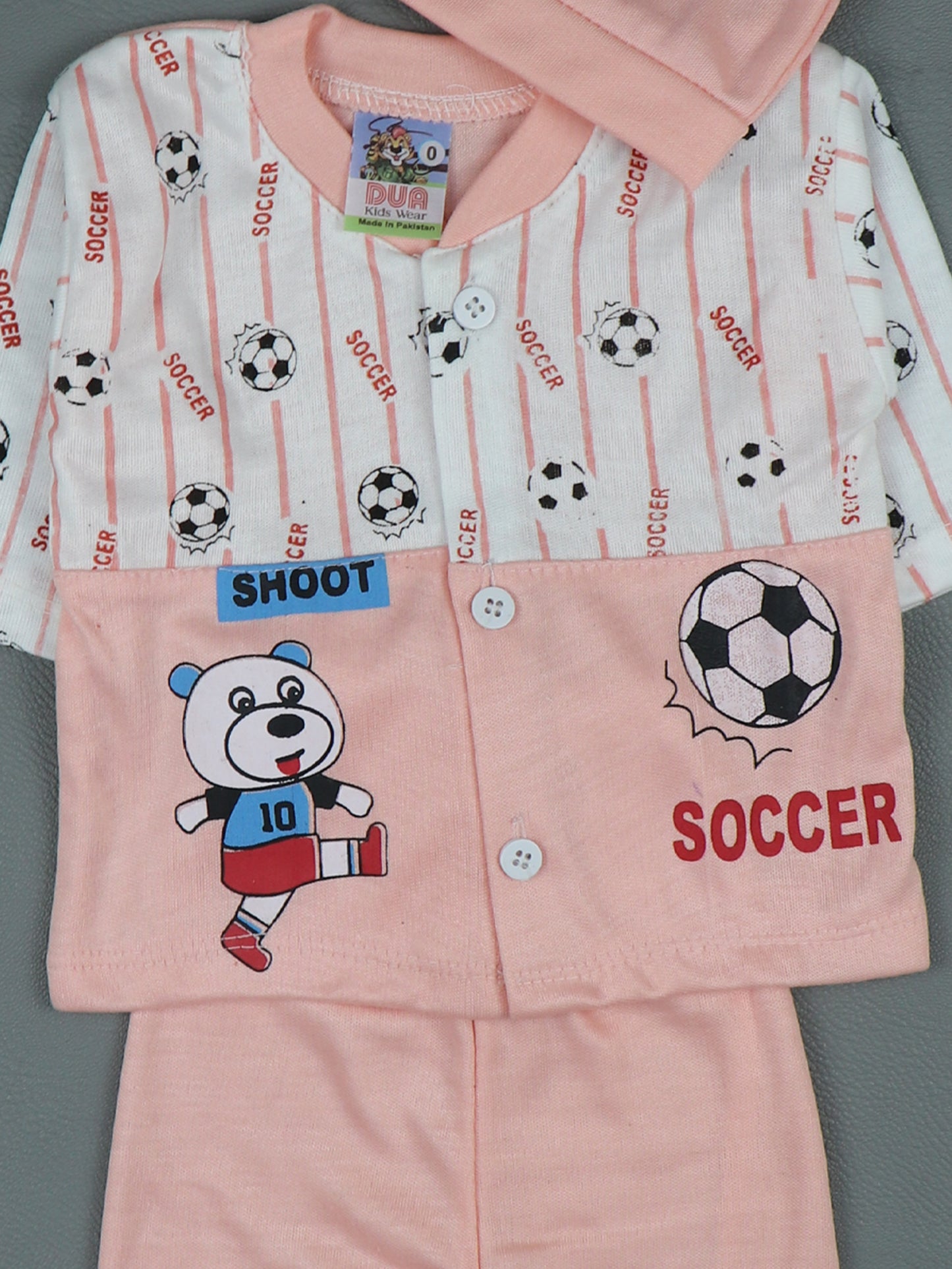 0Mth - 3Mth Soccer Light Pink Baba Suit For Newborns HG NBS273