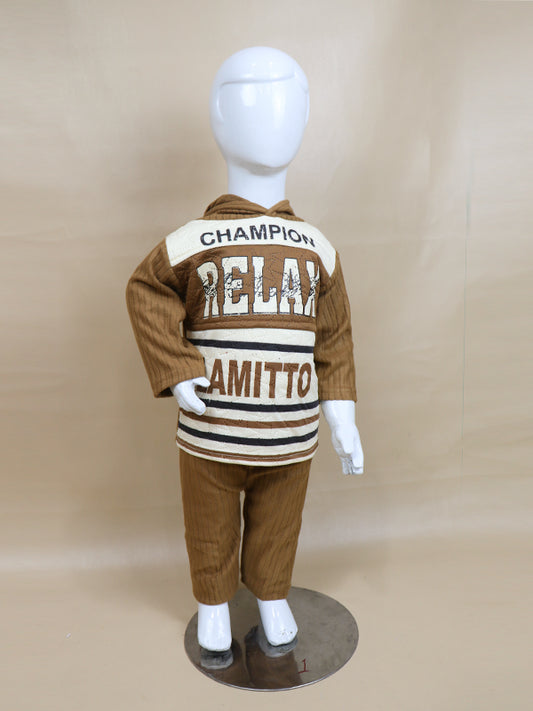 BS14 SF Hooded Kids Suit 1Yr - 4Yr CHMP Brown