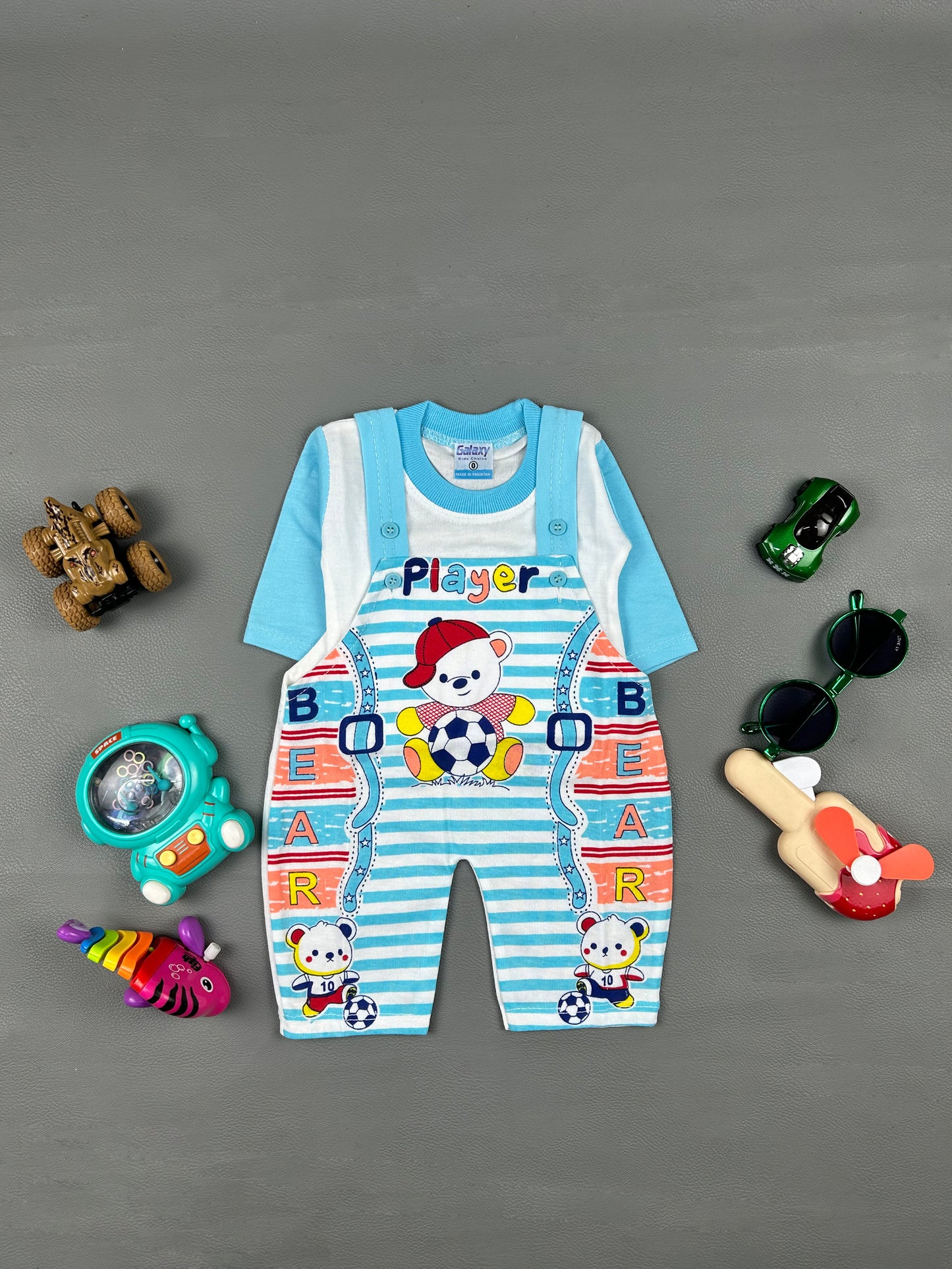 0Mth - 3Mth Light Blue Player Romper For Newborn NBR41