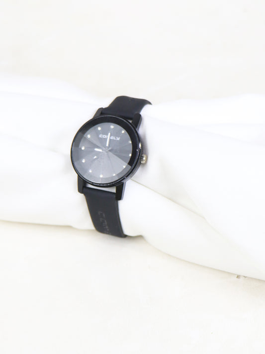 Comely Stylish Wrist Watch for Women Black