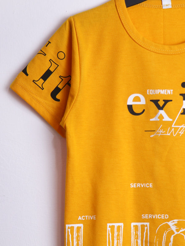 ATT Boys T-Shirt 5 Yrs - 10 Yrs Exit Yellow