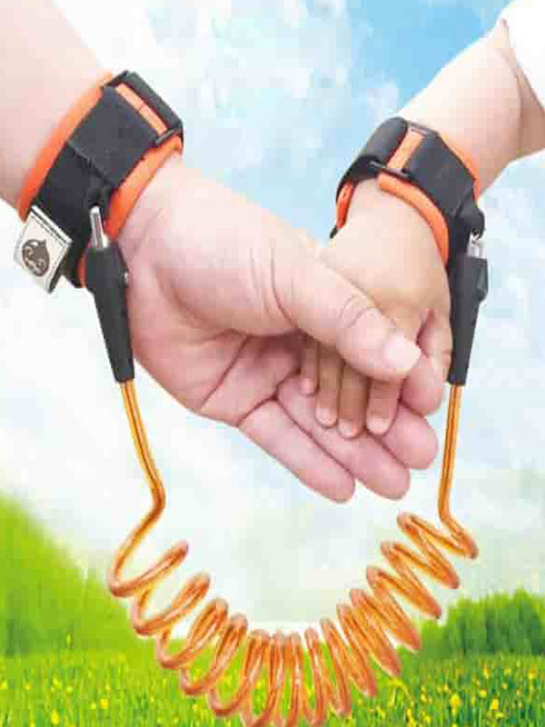 Baby Child Anti Lost Wrist Link Safety Harness Strap - Orange